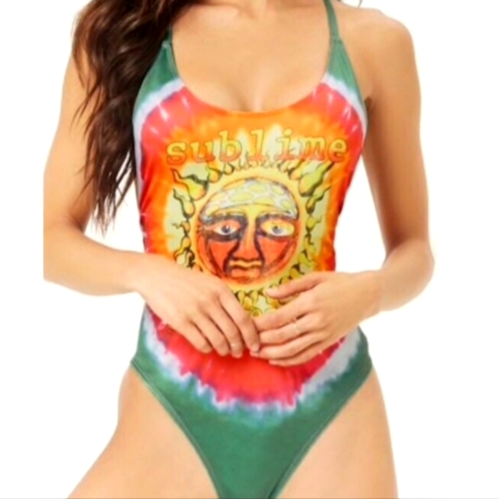 FOREVER 21 TIE DYE BATHING SUIT
